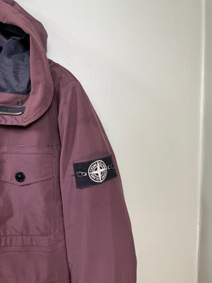 Stone Island Burgundy Tank Shield Jacket