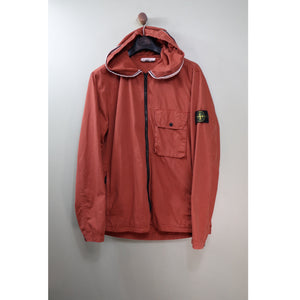 Stone Island Burnt Orange Hooded Overshirt