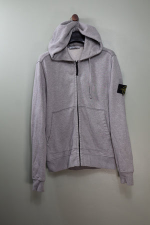 Stone Island Grey Zipped Hoodie