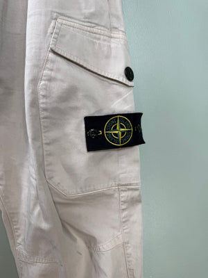 Stone Island Beige RE-T Cargo Bottoms