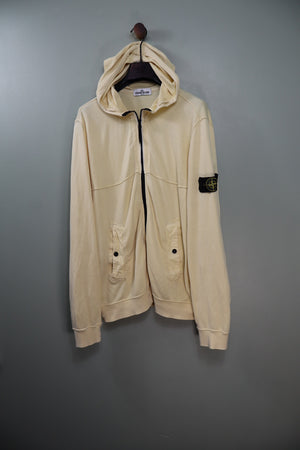 Stone Island Yellow Zipped Hoodie