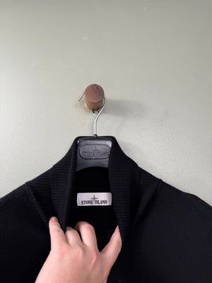 Stone Island Black Mock Neck Knit Jumper
