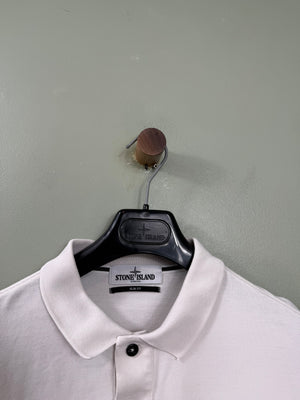 Stone Island White Slim Fit Polo
