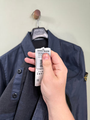 Stone Island Navy Lino Resinato Jacket