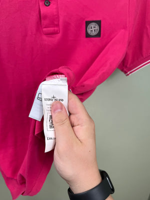 Stone Island Pink Slim Fit Polo