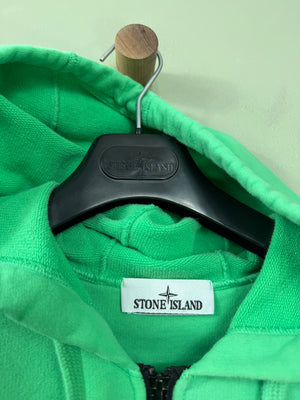 Stone Island Green Zipped Hoodie