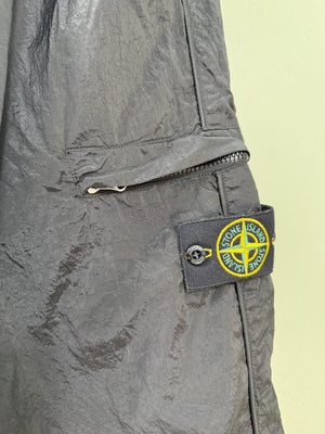 Stone Island Black RE-T Nylon Metal Cargo Bottoms