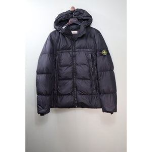 Stone Island Black Crinkle Reps Down Jacket