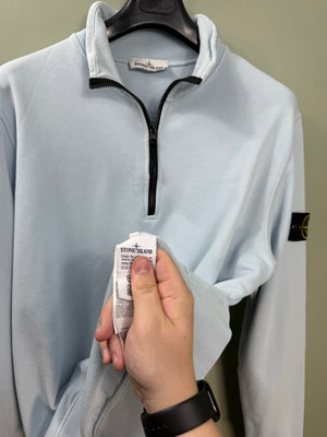 Stone Island Ice Blue 1/4 Zip Jumper