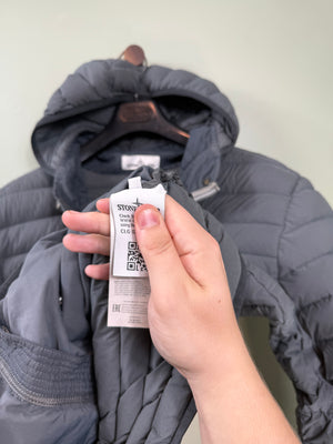 Stone Island Grey Loom Woven Down Jacket