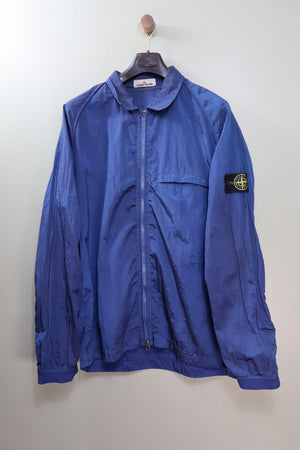 Stone Island Blue Nylon Metal Overshirt