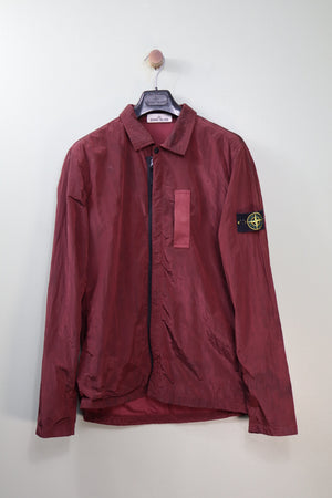 Stone Island Red Nylon Metal Overshirt