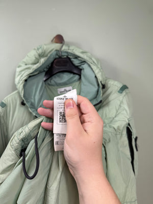 Stone Island Sage Green Crinkle Reps Down Jacket