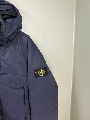 Stone Island Navy Opaque Nylon Twill Balaclava Down Jacket