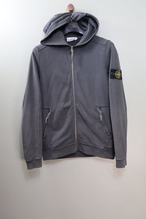 Stone Island Slate Grey Zipped Hoodie