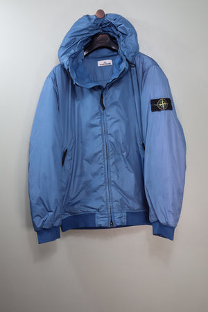 Stone Island Blue Crinkle Reps With Primaloft Jacket