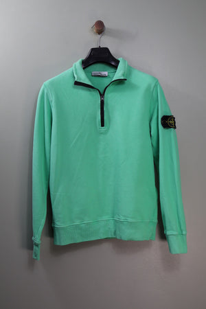 Stone Island Green 1/4 Zip Jumper