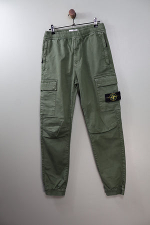 Stone Island Green RE-T Cargo Bottoms