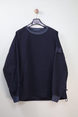 Stone Island Navy Ghost Moleskin Jumper