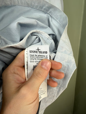 Stone Island Sky Blue Cotton Cordura Jacket