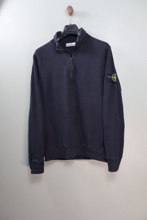 Stone Island Black 1/4 Zip Jumper
