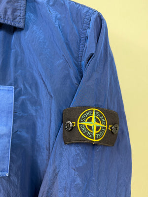 Stone Island Blue Nylon Metal Overshirt