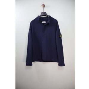 Stone Island Navy 1/4 Zip Knit Jumper