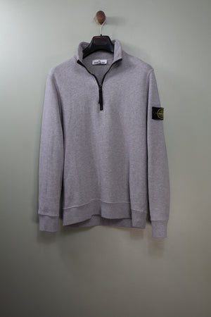 Stone Island Grey 1/4 Zip Jumper