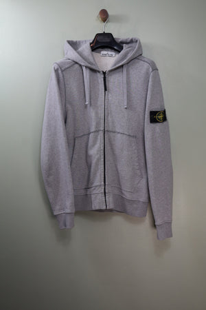 Stone Island Grey Zipped Hoodie