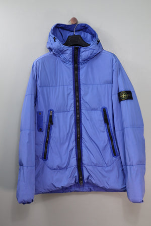 Stone Island Blue Crinkle Reps Down Jacket