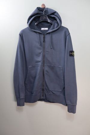 Stone Island Deep Blue Zipped Hoodie