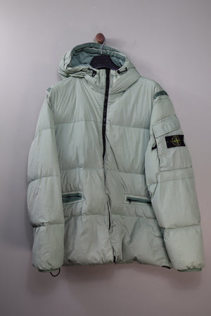 Stone Island Green Crinkle Reps Jacket