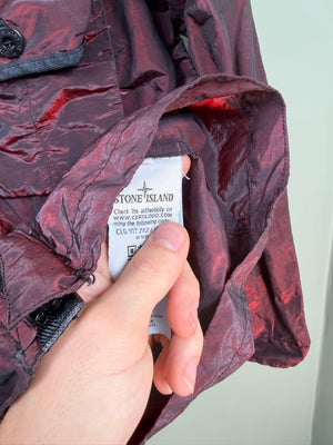 Stone Island Red Nylon Metal Weft Overshirt