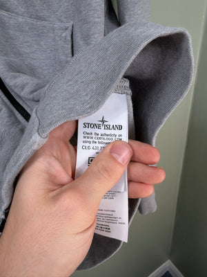 Stone Island Grey Zipped Hoodie