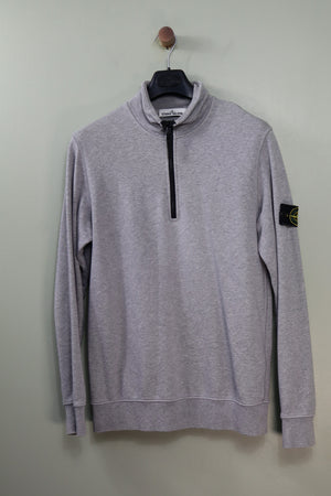 Stone Island Grey 1/4 Zip Jumper
