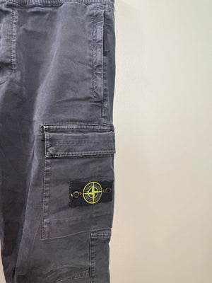 Stone Island Black RE-T Cargo Bottoms