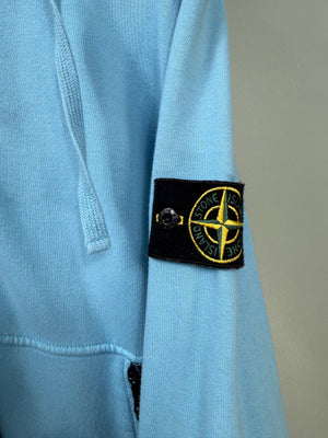 Stone Island Baby Blue Zipped Hoodie