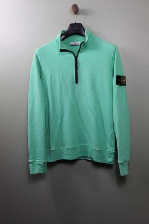 Stone Island Green 1/4 Zip Jumper