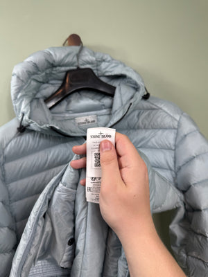 Stone Island Baby Blue Loom Woven Down Jacket