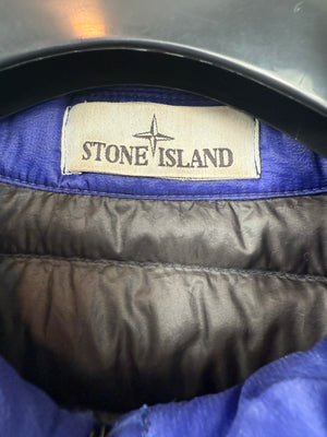 Stone Island Blue Loom Woven Down Jacket