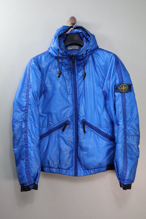 Stone Island Blue Mesh Goose Down Jacket
