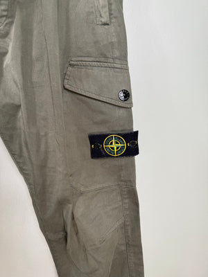 Stone Island Khaki RE-T Cargo Bottoms