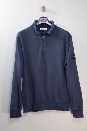 Stone Island Navy 1/4 Zip Jumper