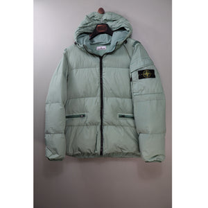 Stone Island Sage Green Crinkle Reps Down Jacket