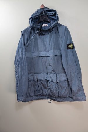 Stone Island Blue Nylon Metal Smock