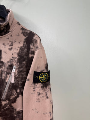 Stone Island Beige Digital Camo 1/4 Zip Jumper