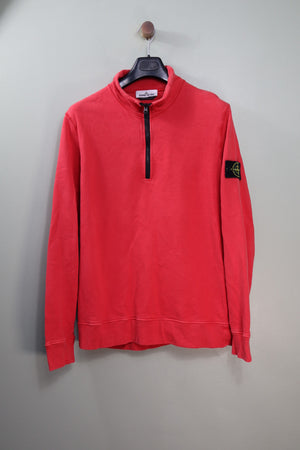 Stone Island Red 1/4 Zip Jumper