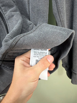 Stone Island Grey Zipped Hoodie