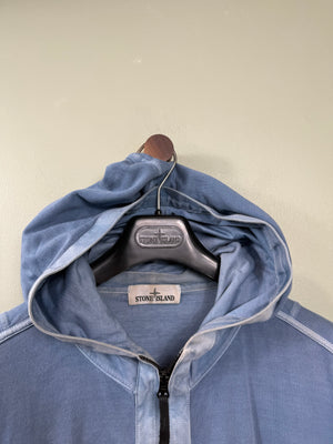 Stone Island Blue Zipped Hoodie