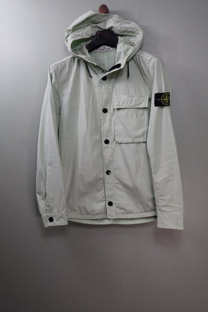 Stone Island Sage Green Hooded Overshirt